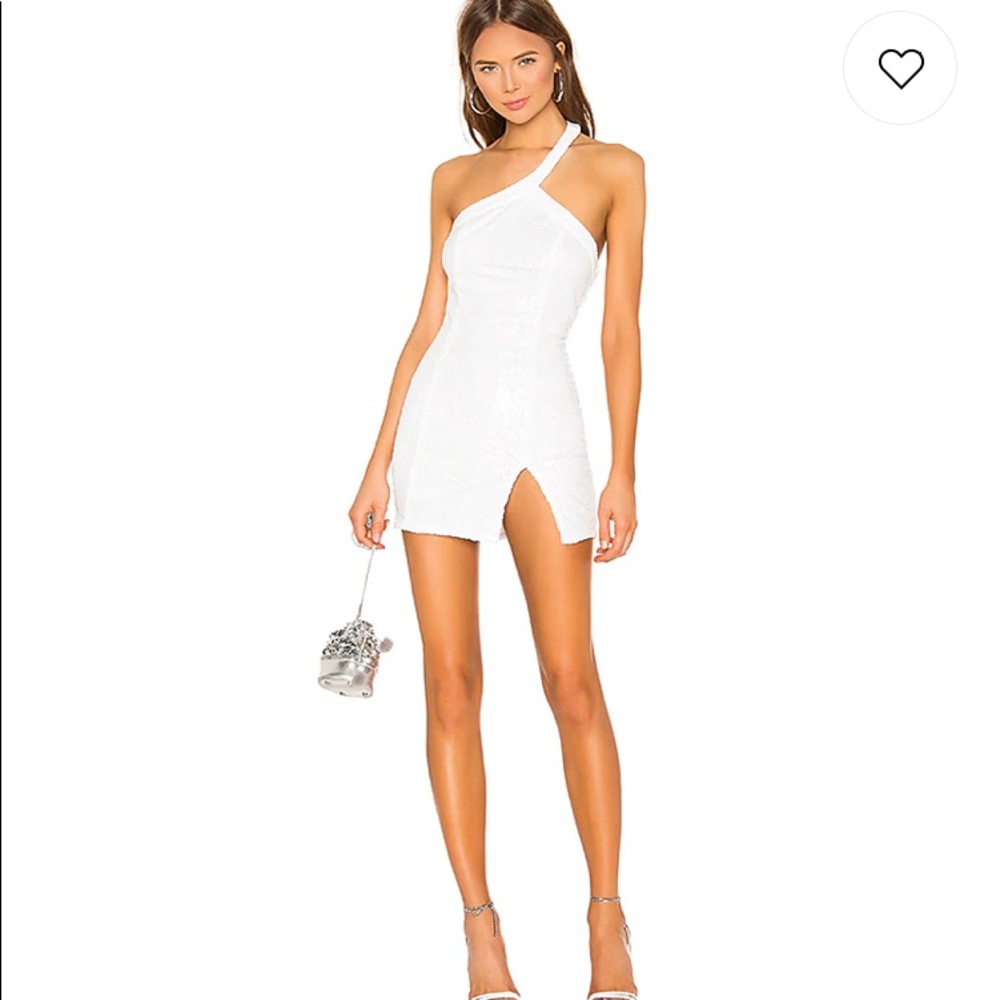 NWT white sequin revolve dress
